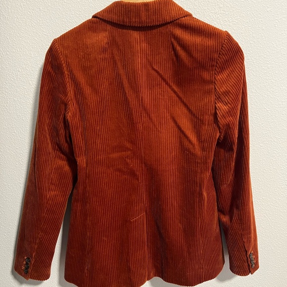 NWT Banana Republic burnt orange corduroy blazer. Women’s size 0 - Picture 3 of 3